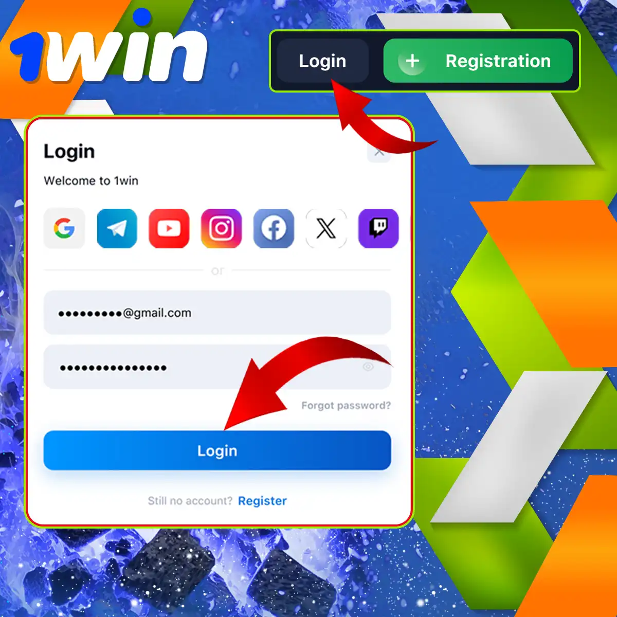 How to log in to 1Win