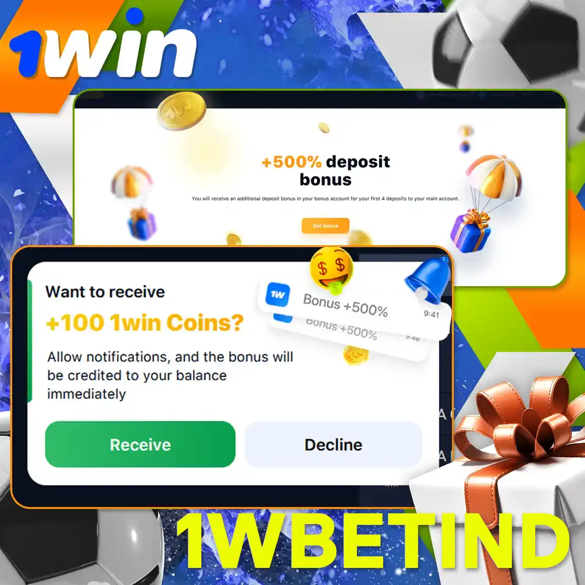 Sports betting bonus 1Win