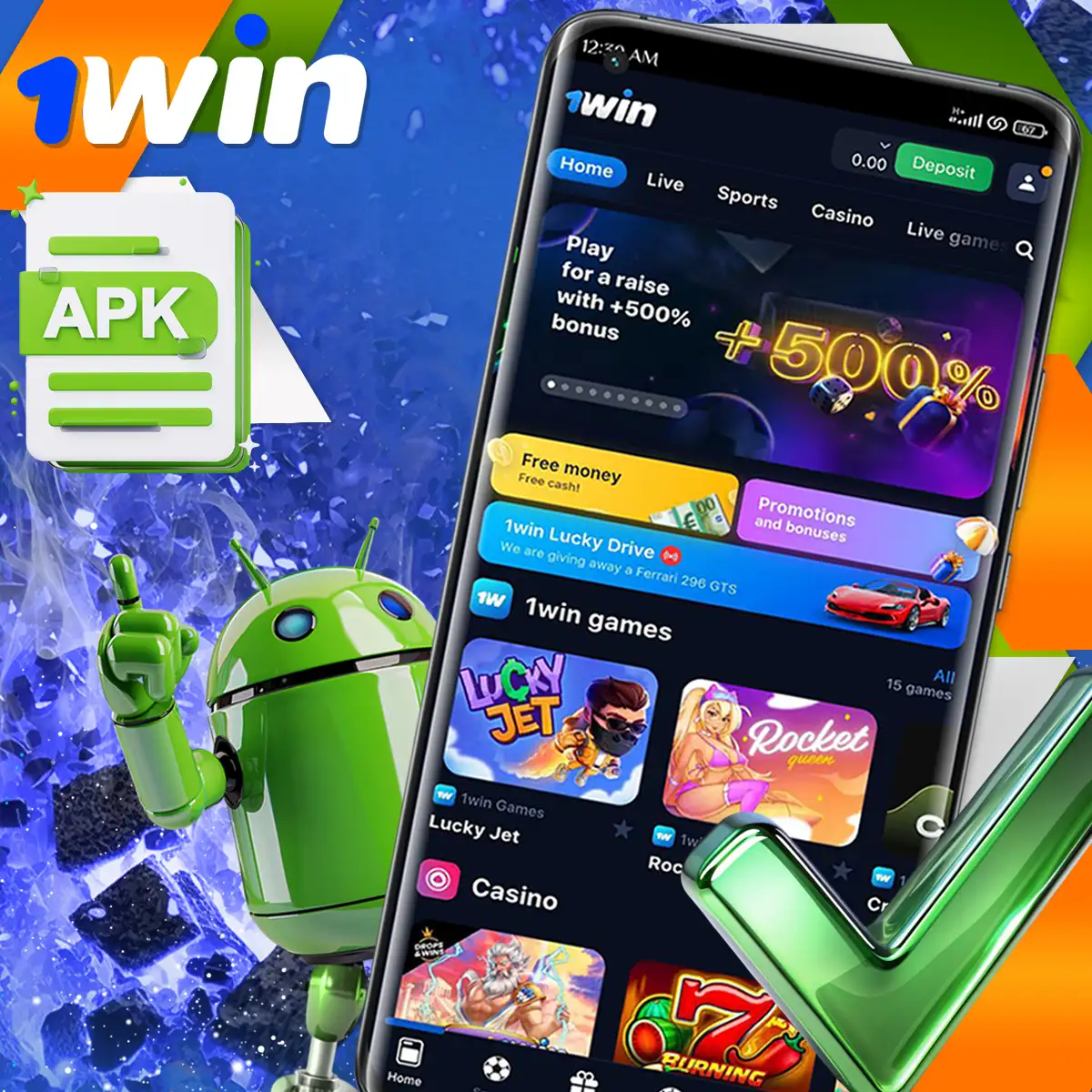 Main features of the 1Win app for Android