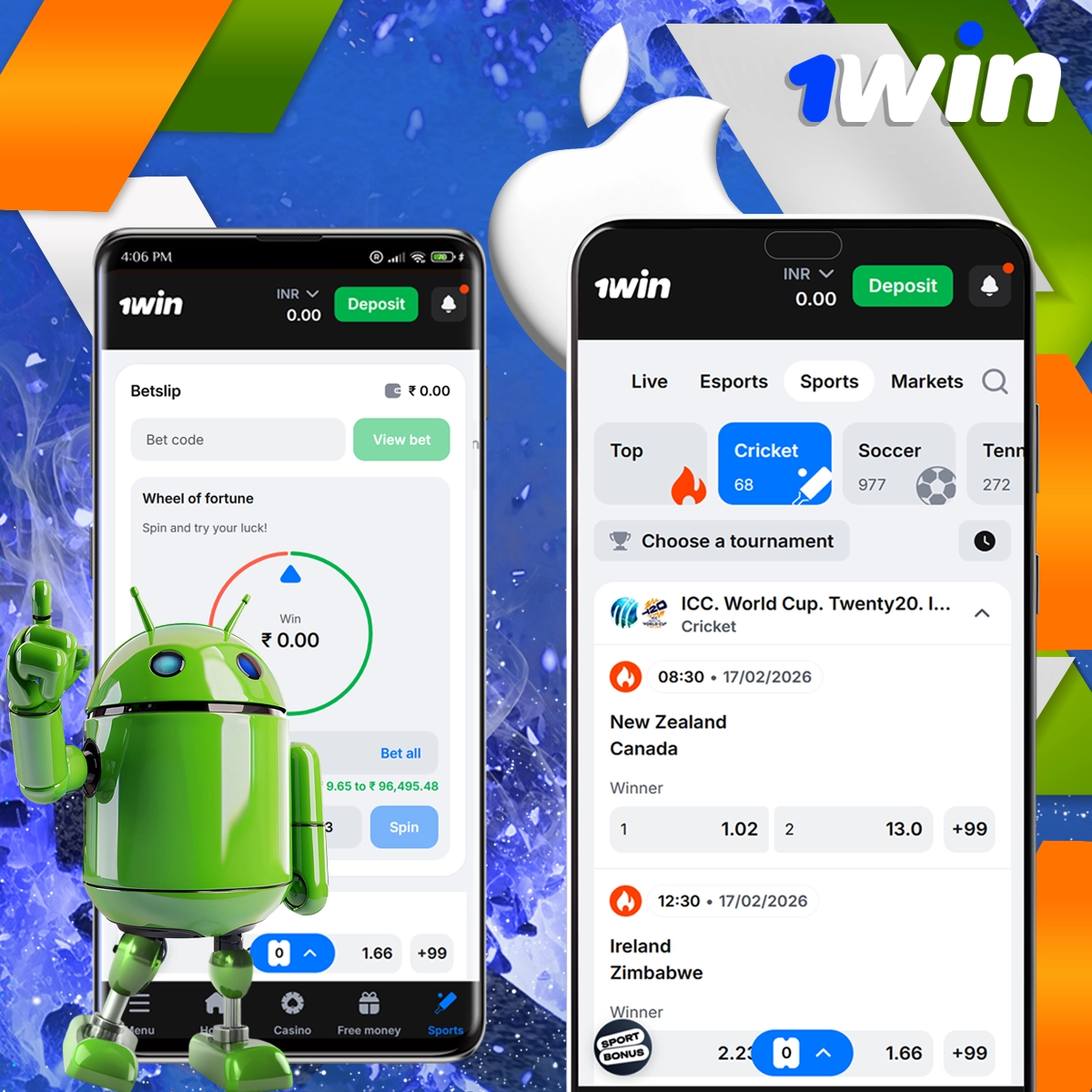 1win App for Cricket Betting