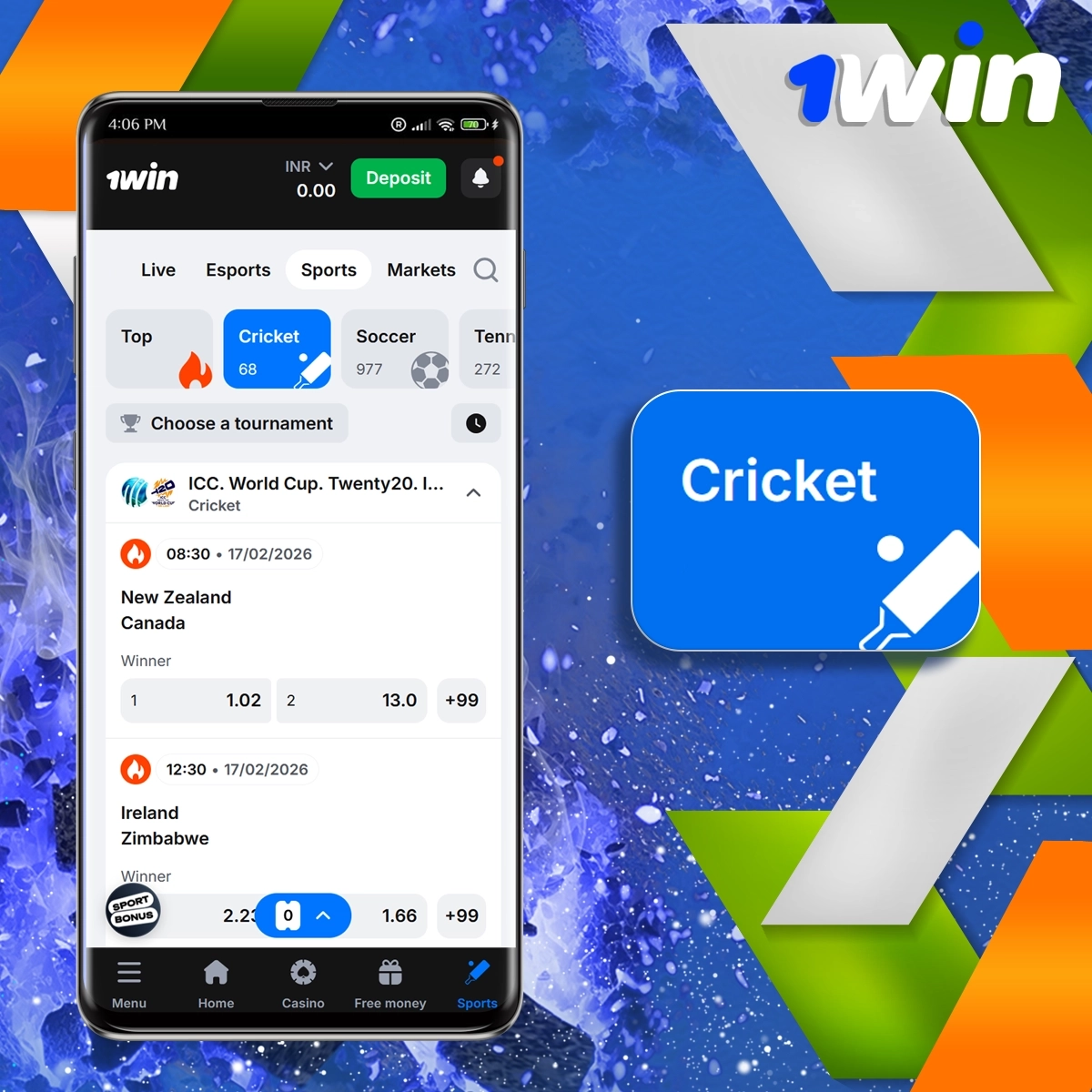 How to place a bet on Cricket?